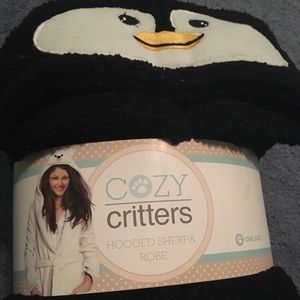 Hooded Sherpa Penguin Robe